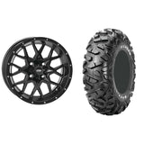 Set of 2 Mounted Wheel and Tire Kit Wheel: 14x7 5+2 4/110 Tire: 26x9-14 6 Ply