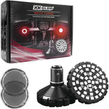 Kit de intermitentes y lentes LED XK Glow, doble bala, rojo - XK1157B-RR-S
