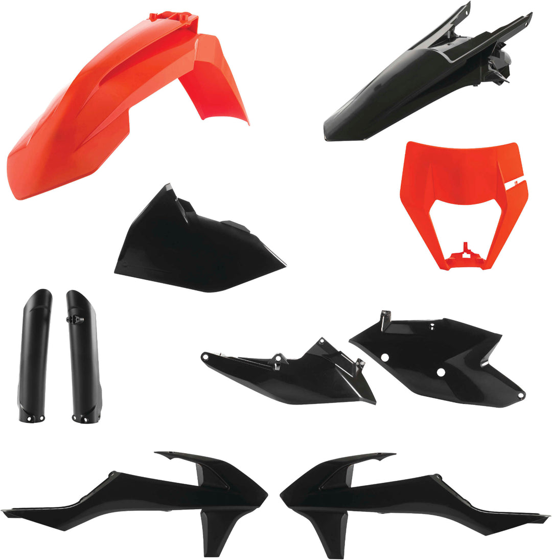 Acerbis 16 Orange/Black Full Plastic Kit for KTM - 2733425225