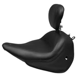 Mustang Wide Plain Vintage Solo Seat With Backrest Black For Harley-Davidson Softail Deluxe EFI 2016-2017 79914