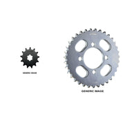 Front and Rear Steel Sprocket Kit for OFFROAD KAWASAKI KLX110/L 2010-2016