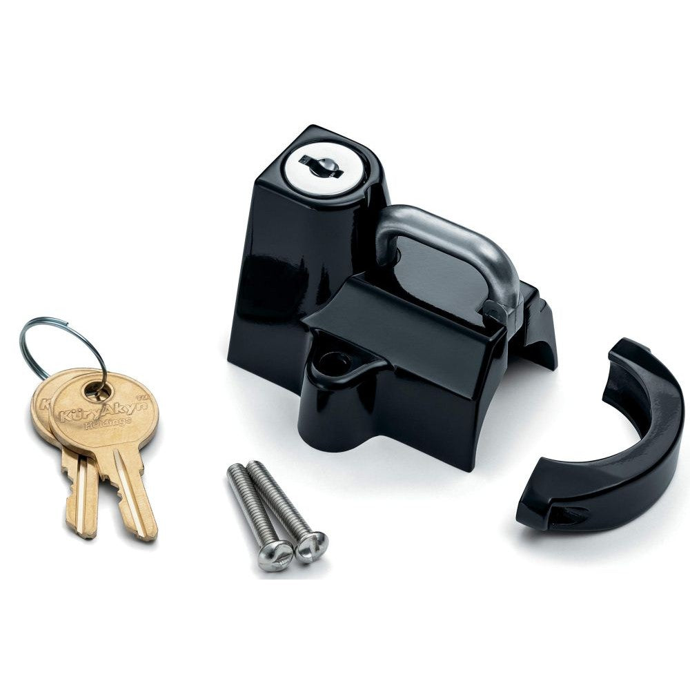 Kuryakyn Universal Helmet Lock Gloss Black 7/8-1-1/4"