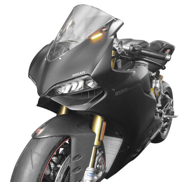 New Rage Cycles Mirror Block Off LED Replacement Turn Signal Black - 1199-MBO