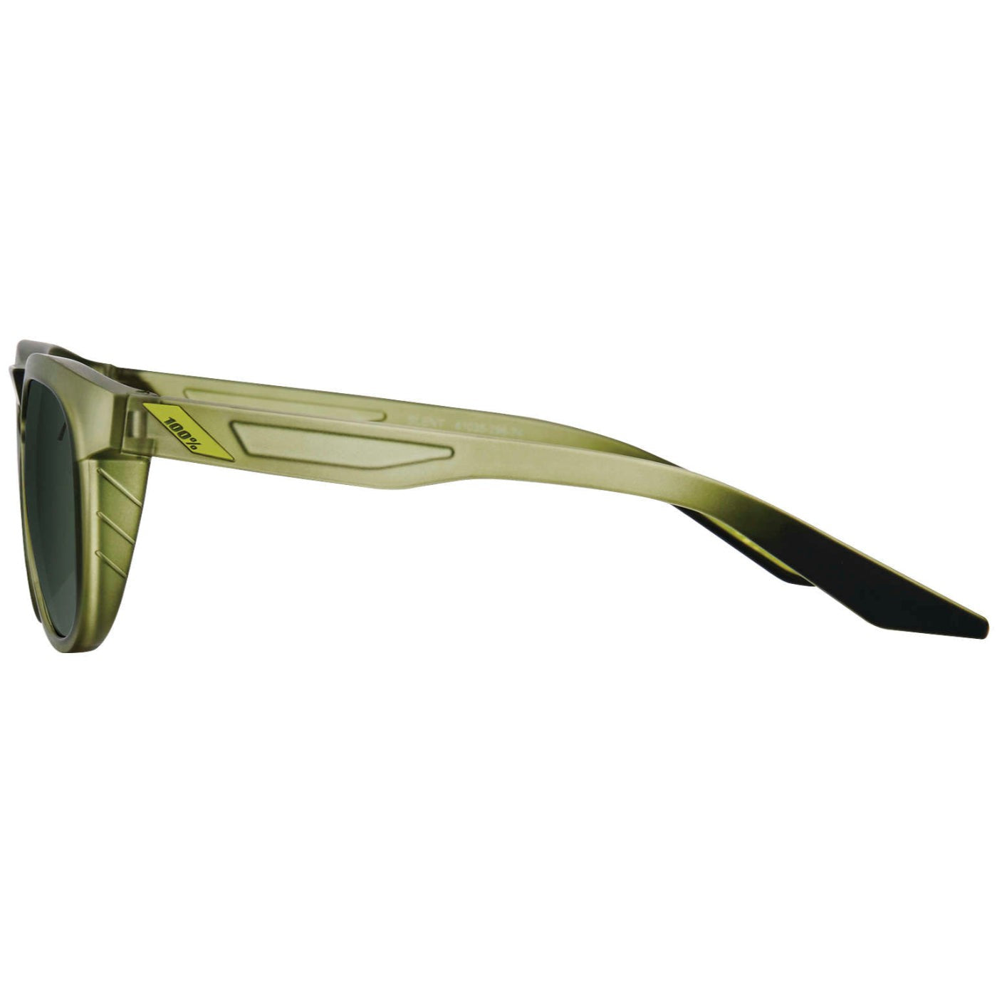 100% Slent Sunglasses Olive Slate with Grey/Green Lens - 61035-296-74