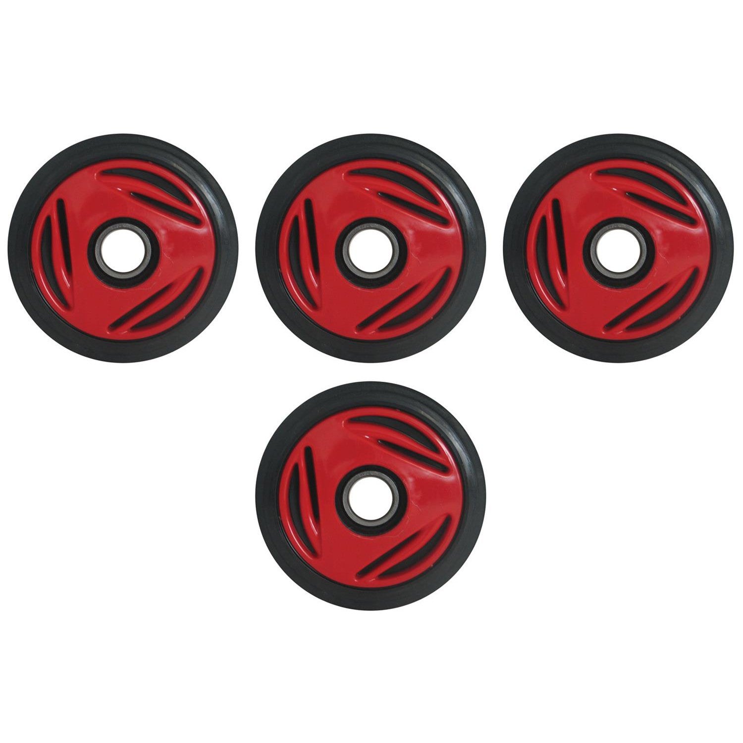 4 Front Rail Viper Red Idler Wheels BOMBARDIER/SKI-DOO Mach 1,Mach Z 1996-2003