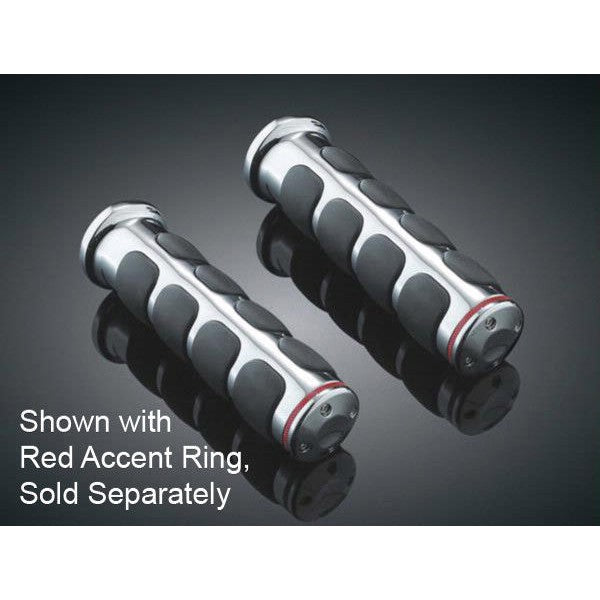 New Kuryakyn ISO Grip Set with Chrome Accent Rings