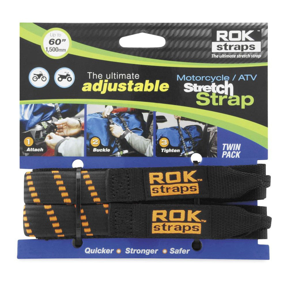 Rok Straps Heavy-Duty Tie Down Straps 1" W Black/Orange - ROK10031