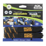 Correas de amarre resistentes Rok Straps de 2,5 cm de ancho, color negro/naranja - ROK10031