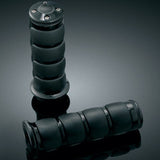 PUÑOS ISO KURYAKYN UNIVERSALES NEGROS BRILLANTES PARA MANILLARES DE 1" Y 1 PULGADA (PAR) 6340