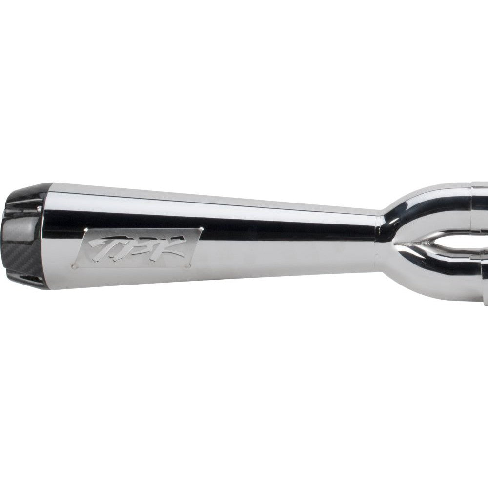 Two Brothers Racing Comp-S 2-into-1 Polished Full Exhaust System with Carbon Fiber End Cap 005-4960199-PSG