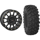 Set of 2 Mounted Wheel and Tire Kit Wheel: 14x7 5+2 4/156 Tire: 30x10-14 8 Ply