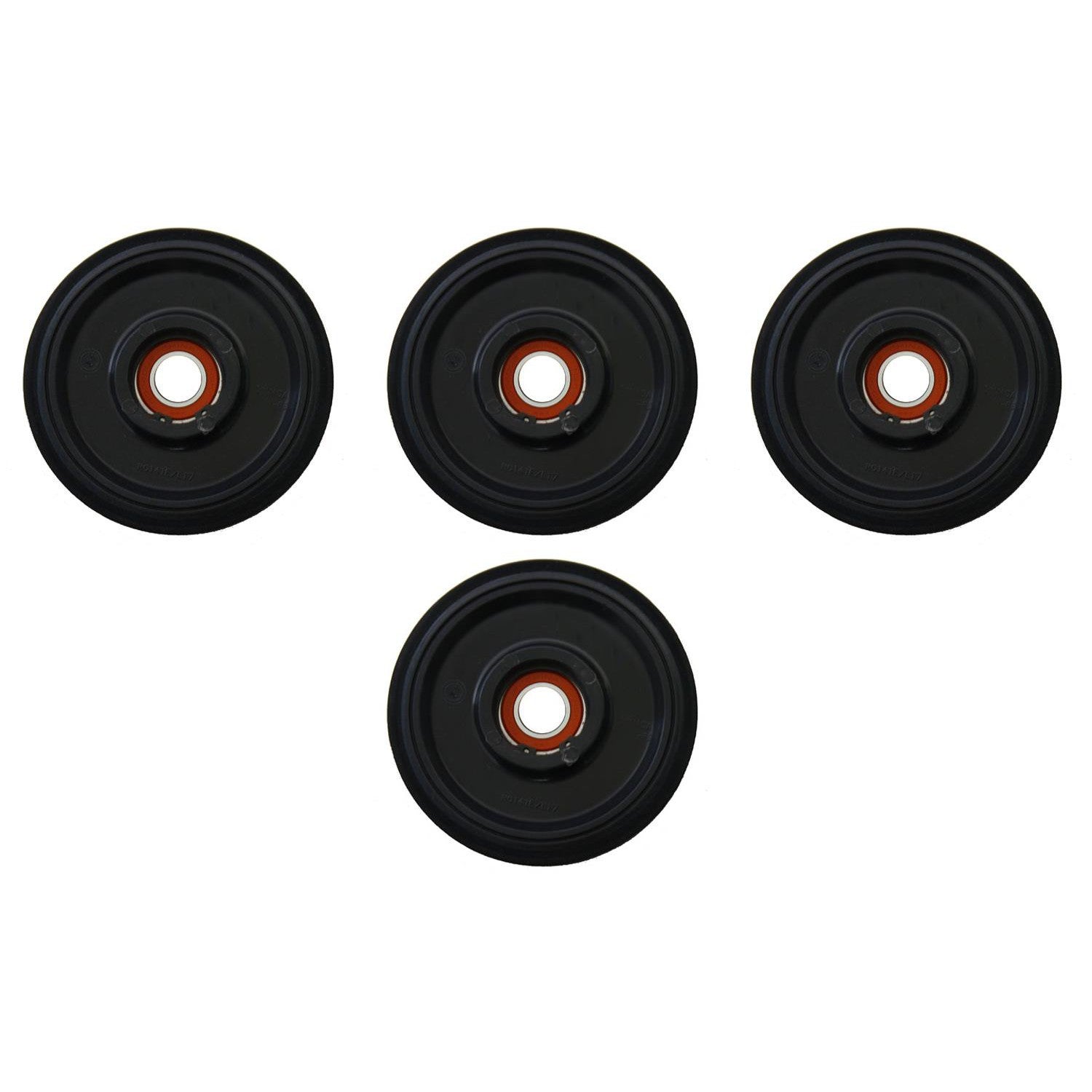 4 Front Rail Black Idler Wheels BOMBARDIER/SKI-DOO Mach Z 1000 Adr. X RT 06-07