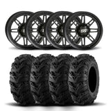 ITP SS216 12" Matte Black Wheels And Mud Lite II Tires [23x8-12]