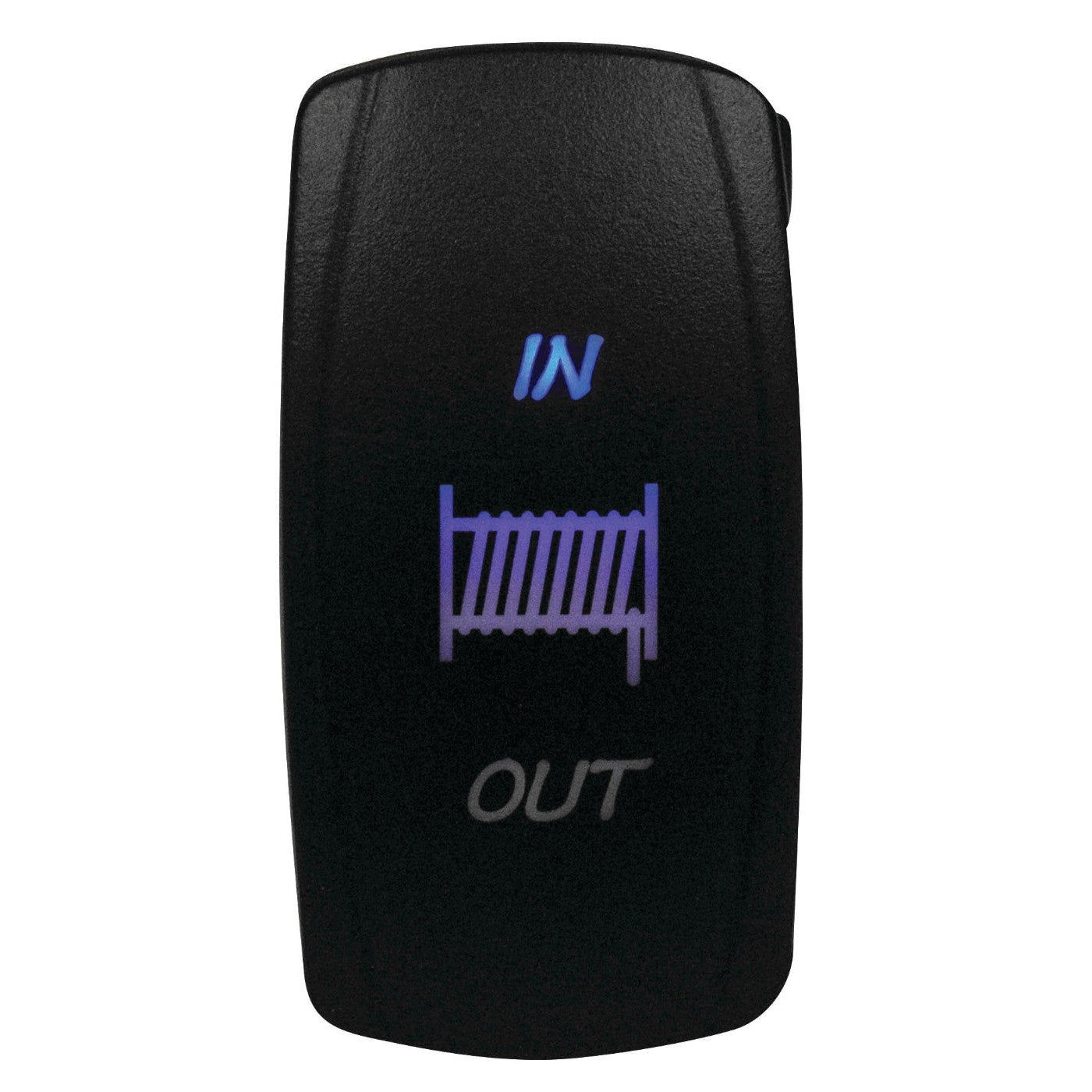 DragonFire Racing Laser-Etched Dual LED Switch - Winch in/out - Blue - 04-0060