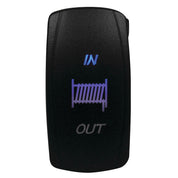 DragonFire Racing Laser-Etched Dual LED Switch - Winch in/out - Blue - 04-0060