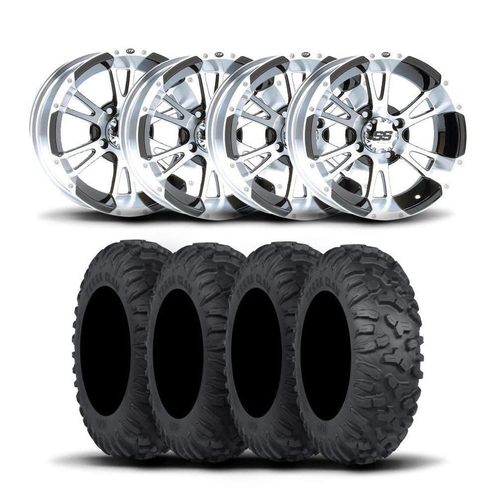 ITP SS212 15" Matte Black Wheels And Terra Claw Tires [30x10R-15]