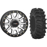 Set of 2 Mounted Wheel and Tire Kit Wheel: 14x7 5+2 4/137 Tire: 28x9.5-14 8 Ply
