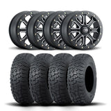 Llantas ITP Inertia de 15" en negro mate y neumáticos radiales Terra Hook [30x10R-15]