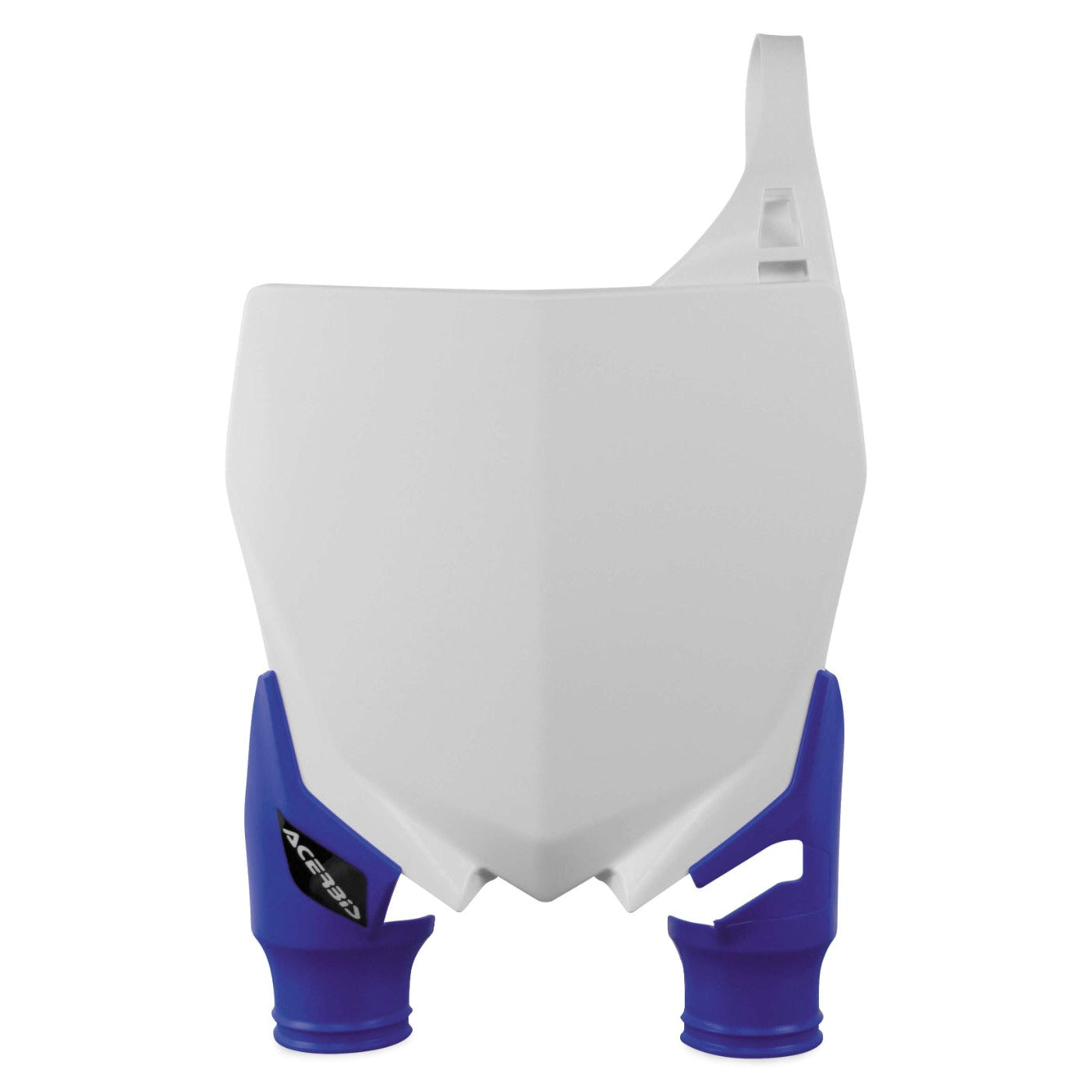 Acerbis White/Dark Blue Raptor Front Number Plate for Yamaha - 2527401029