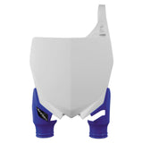 Acerbis White/Dark Blue Raptor Front Number Plate for Yamaha - 2527401029