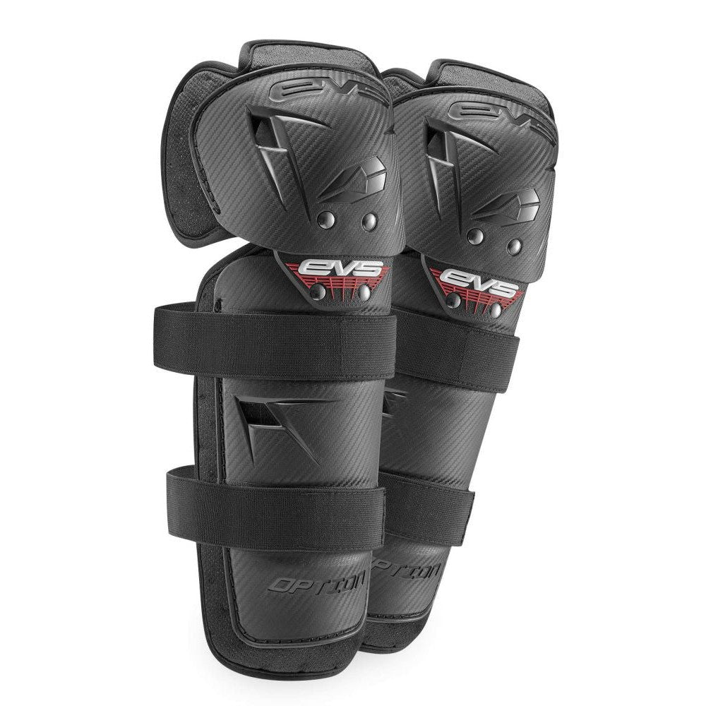 EVS Youth Option Knee/Shin Guards Black - OPTK16-BK-Y