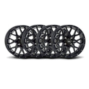 ITP Set of Four SS212 Alloy Wheels Matte Black 14x8 4/137 5+3