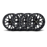 Juego de cuatro llantas de aleación ITP SS212 en negro mate 14x8 4/137 5+3
