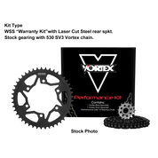 Vortex Black WSS 530SX3-116 Chain and Sprocket Kit 16-48 Tooth - CK6125