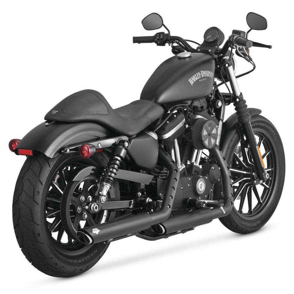 Vance And Hines Twin Slash Muffler 3in Slip On Exhaust Black With Fuelpak FP3