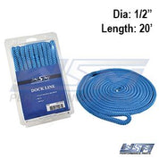 WSM 1/2'' x 20' Nylon Blue Dock Line 1000-1220BL