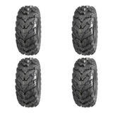 Set of 4 ATV QUADBOSS Tires (QBT672 26x9R-12 Front, 26x12R-12 Rear)