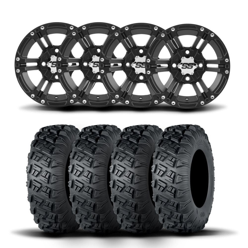ITP SS212 14" Matte Black Wheels And Versa Cross XTR Tires [32x10-14]