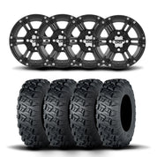 ITP SS212 14" Matte Black Wheels And Versa Cross XTR Tires [32x10-14]