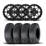 ITP Tornado 15" Matte Black Wheels And Tenacity Tires [32x10R-15]