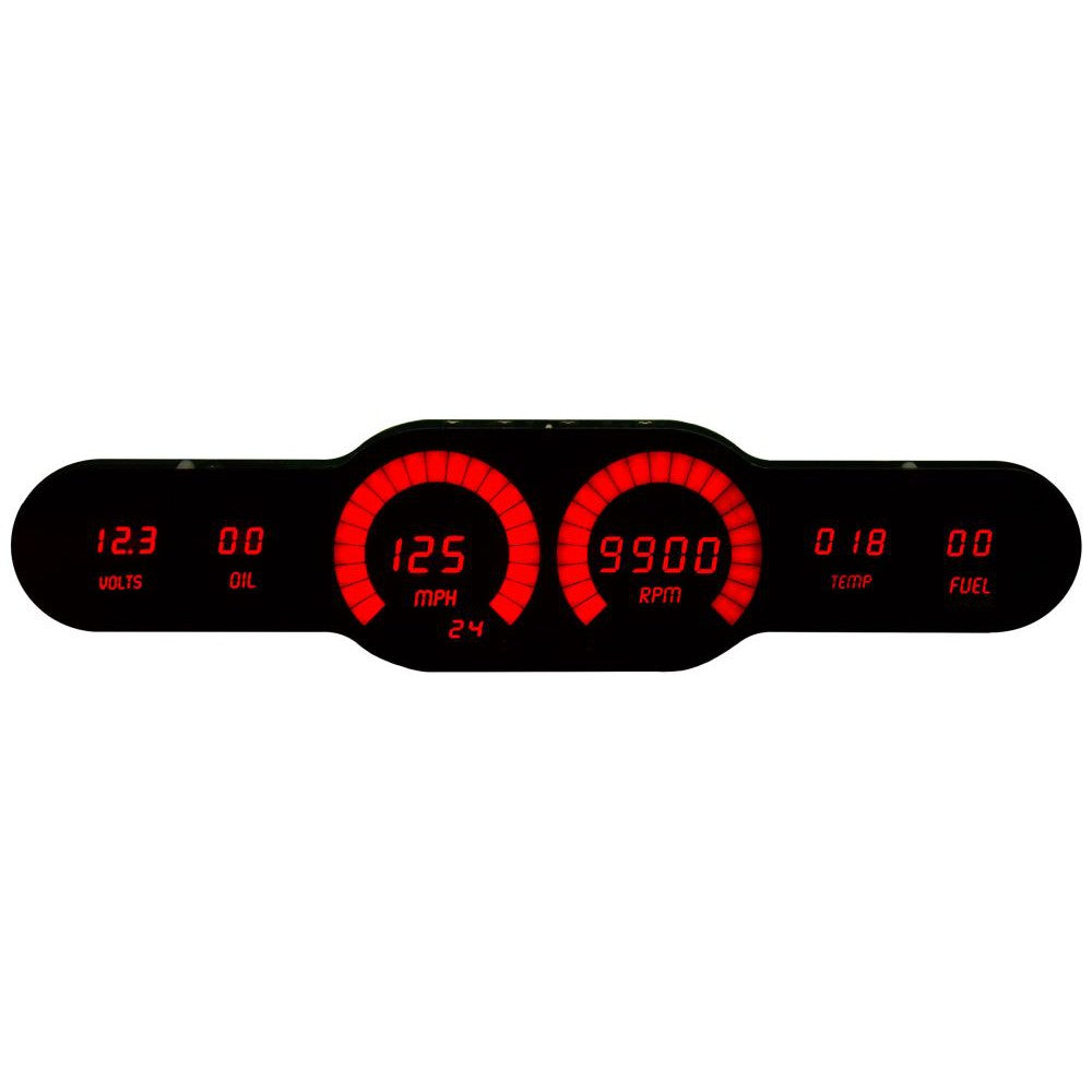 Intellitronix 6 Gauge Bar Sweep Digital Universal Panel DP10004 - Red