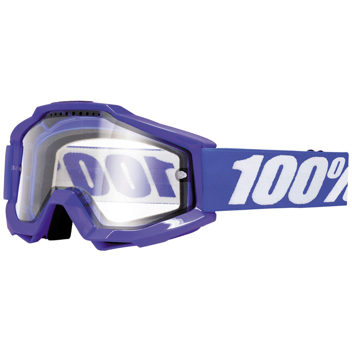100% Gen1 Accuri Enduro Goggles Reflex Blue with Clear Dual Lens - 50202-002-02
