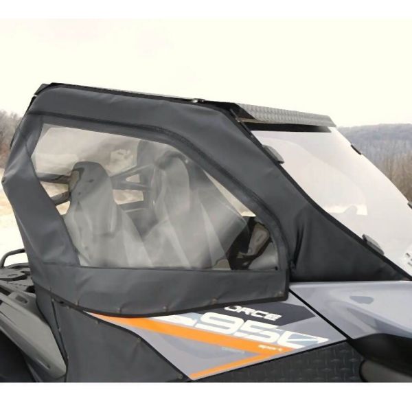 Falcon Ridge Black Canvas Soft Upper Doors For CFMOTO ZForce 2020-2022