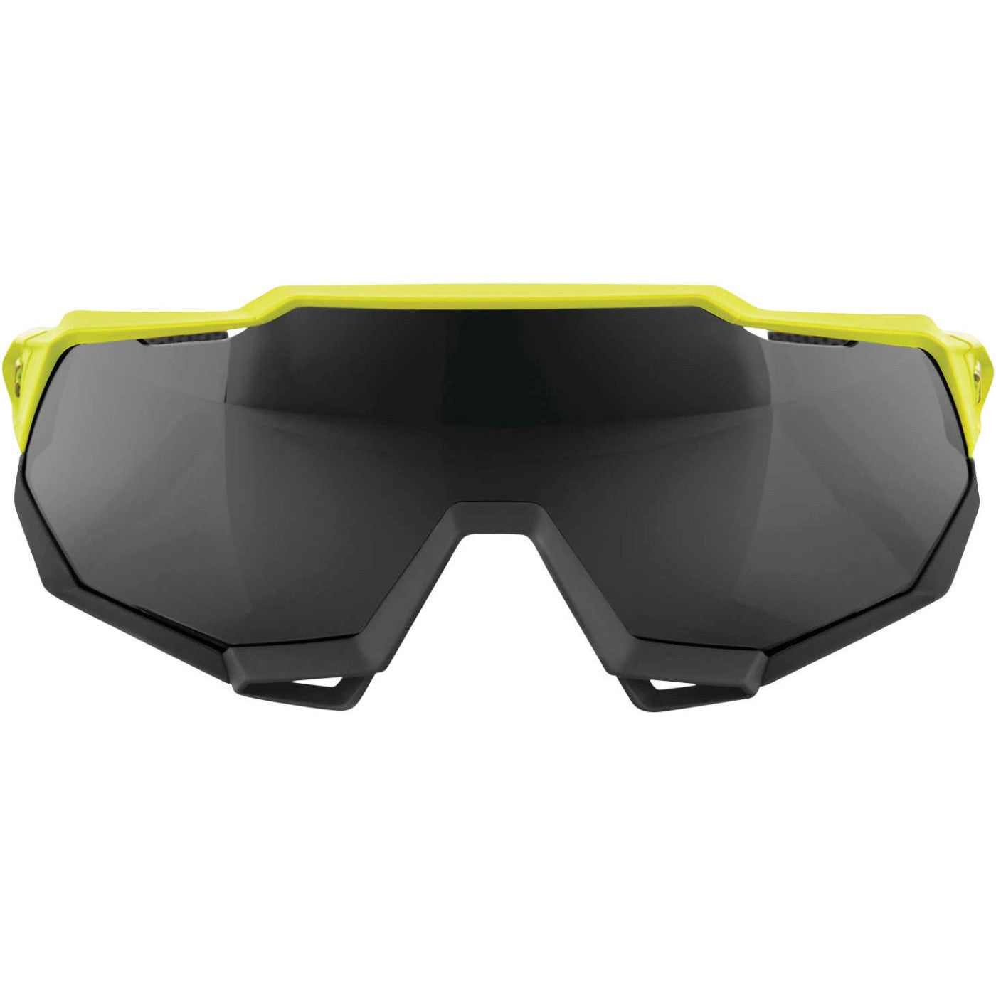 100% Speedtrap Sunglasses Soft Tact Banana with Black Lens - 61023-004-61