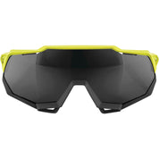 100% Speedtrap Sunglasses Soft Tact Banana with Black Lens - 61023-004-61
