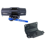 Kit de cabrestante ATV Viper V2 de 2776 kg (6000 lb) con carrete estándar y cuerda sintética negra de 12 m (40 pies) con soporte para Yamaha Grizzly 660/700/Grizzly 700 (2016-2018)