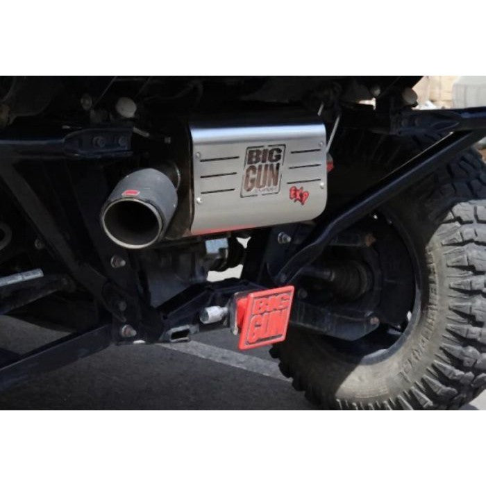 Big Gun ECO Brushed Aluminum Slip-On Exhaust With Black End Tip For Suzuki Quadsport Z400 KFX400