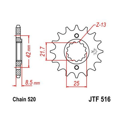 Steel Front Sprocket 15T for Street KAWASAKI EX250-F Ninja 250R 2006-2007