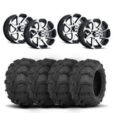 Llantas ITP Twister de 14" mecanizadas negras y neumáticos Mud Lite [27x12-14]