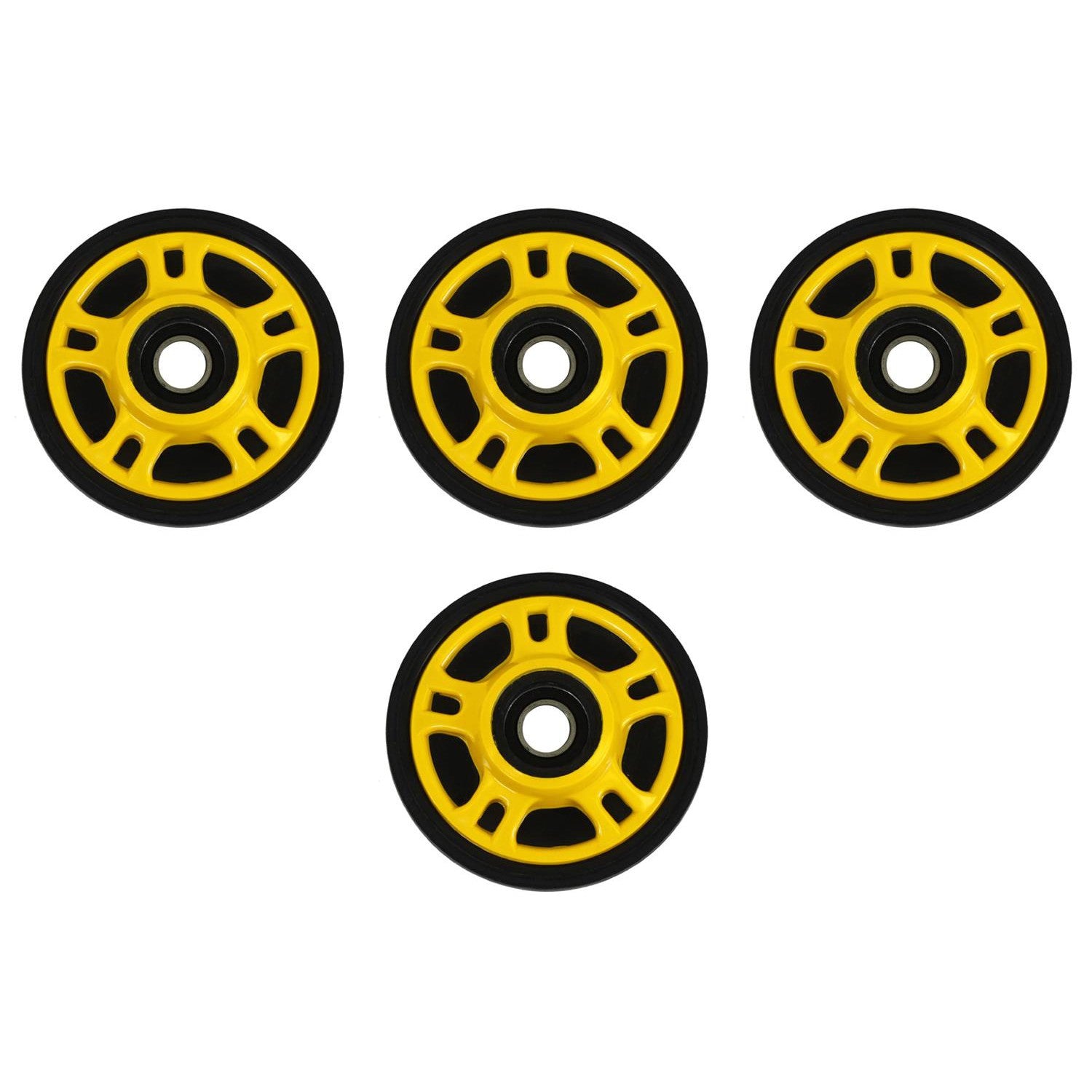 4 Front Rail Yellow Idler Wheels Kit Snowmobile ARCTIC CAT 500 Sno Pro 2010-2011