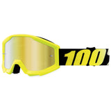 100% Gen1 Strata Jr. Goggles Neon Yellow with Gold Mirror Lens - 50510-004-02