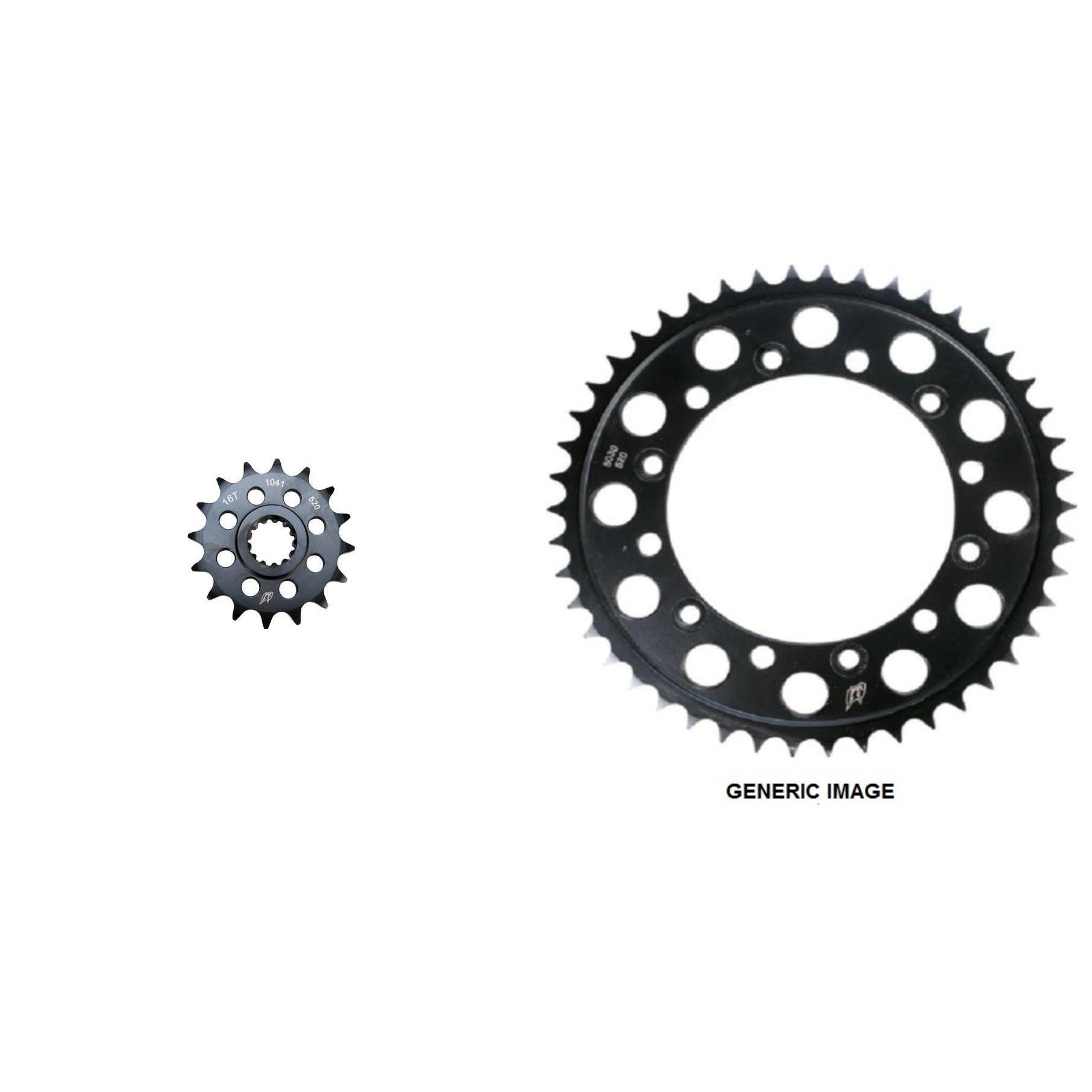 DRIVEN 520 Front & Rear Steel Sprocket Kit for Street YAMAHA FZ6R 2009-2015