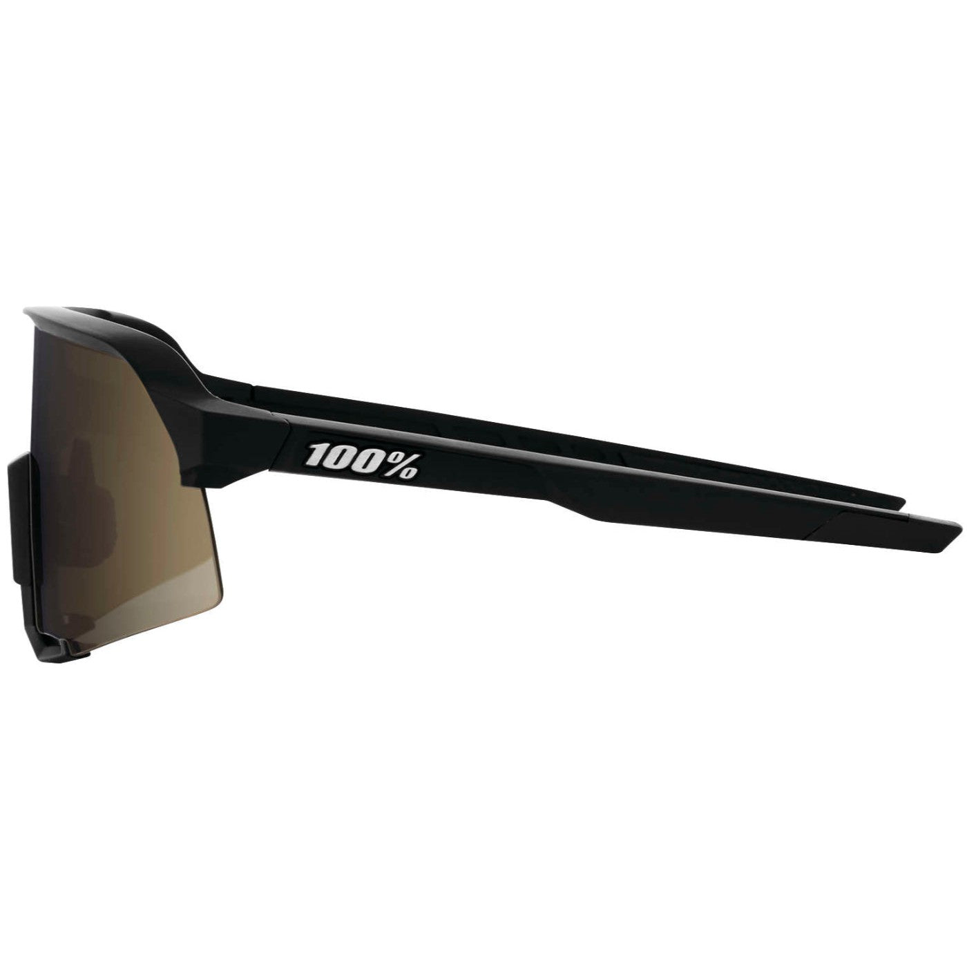 100% S3 Performance Sunglasses Soft TactBlack with Gold Lens - 61034-100-69