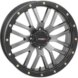 System 3 ST-3 Simulated Beadlock Gun Metal Grey Wheel 20x6.5 4/156 4+2.5 (+10mm)