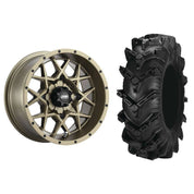 Set of 2 Mounted Wheel and Tire Kit Wheel: 14x7 5+2 4/110 Tire: 28x10-14 6 Ply