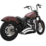 Sistema de escape Vance & Hines de gran radio, cromado 2 en 2 con Fuelpak FP4